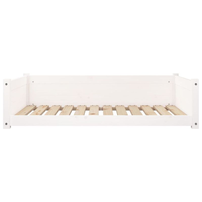 Petshop - Accesorii petshop - Culcusuri si custi - Culcusuri si saltele - Pat pentru caini, alb, 105,5x75,5x28 cm, lemn masiv de pin - Infinity.ro