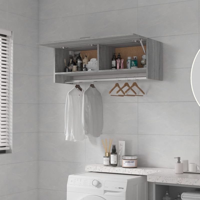 Casa si Gradina - Mobilier - Dulapuri si sifoniere - Sifoniere - Sifonier, gri sonoma, 100x32,5x35 cm, lemn prelucrat - Infinity.ro