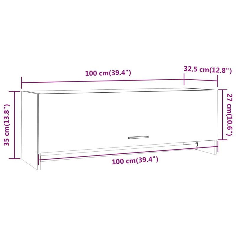 Casa si Gradina - Mobilier - Dulapuri si sifoniere - Sifoniere - Sifonier, gri sonoma, 100x32,5x35 cm, lemn prelucrat - Infinity.ro