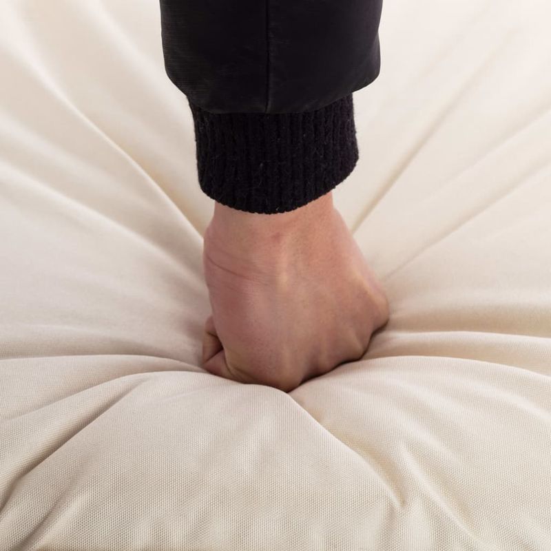 Casa si Gradina - Gradina si terasa - Mobilier exterior - Scaune si sezlonguri gradina - Sezlong pliabil, alb crem, tesatura oxford - Infinity.ro