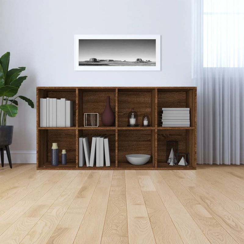 Casa si Gradina - Mobilier - Biblioteci si rafturi - Biblioteci - Biblioteca/Servanta, stejar maro, 66x30x130 cm, lemn prelucrat - Infinity.ro