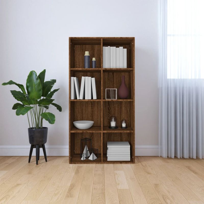 Casa si Gradina - Mobilier - Biblioteci si rafturi - Biblioteci - Biblioteca/Servanta, stejar maro, 66x30x130 cm, lemn prelucrat - Infinity.ro