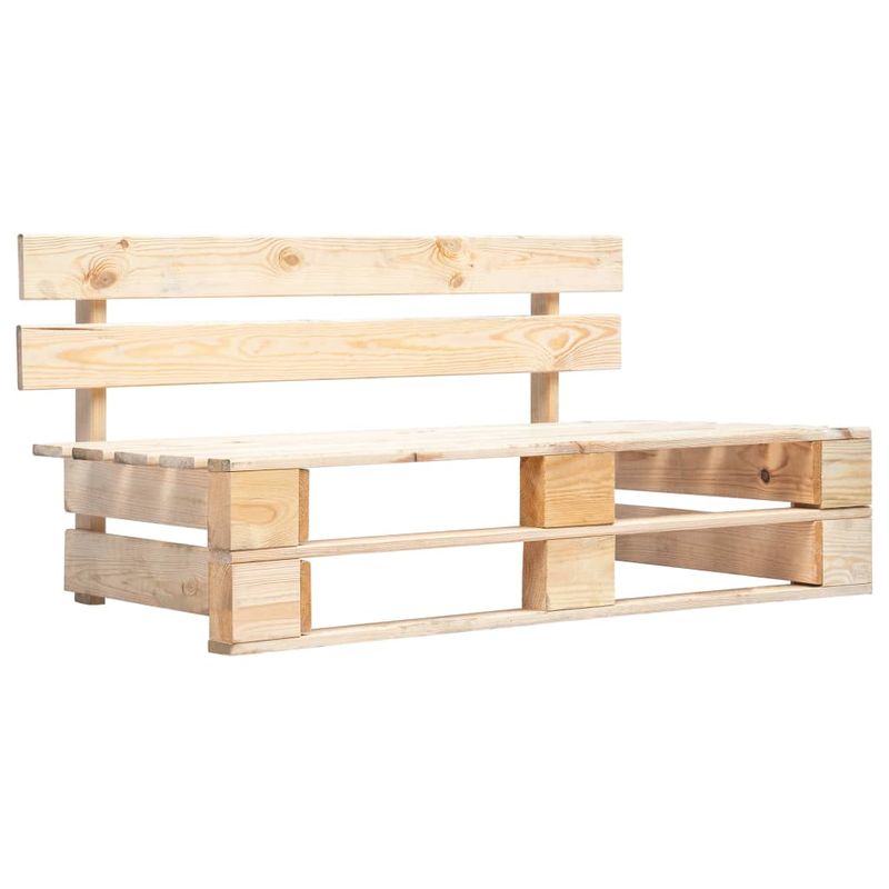 Casa si Gradina - Gradina si terasa - Mobilier exterior - Canapele si fotolii gradina - Canapea din paleti de gradina, perne rosii, lemn de pin - Infinity.ro