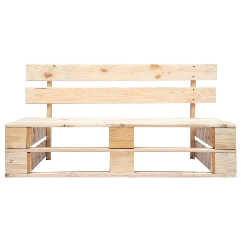 Casa si Gradina - Gradina si terasa - Mobilier exterior - Canapele si fotolii gradina - Canapea din paleti de gradina, perne rosii, lemn de pin - Infinity.ro