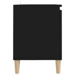 Casa si Gradina - Mobilier - Comode si corpuri - Comode - Comoda TV cu picioare din lemn masiv, picioare lemn masiv, negru, 103,5x35x50 cm - Infinity.ro