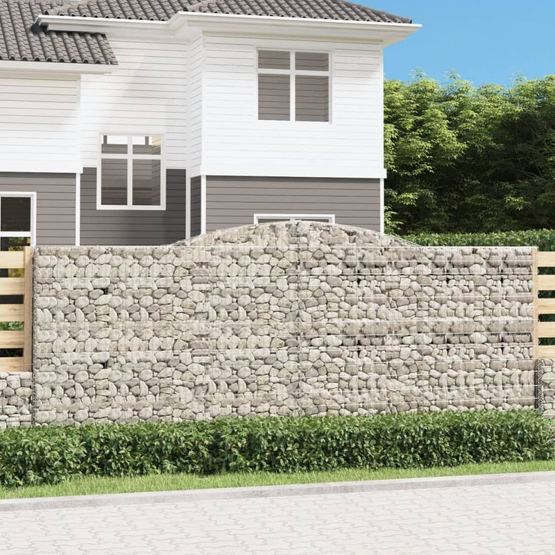 Casa si Gradina - Gradina si terasa - Garduri, panouri si accesorii - Cos gabion arcuit, 400x30x160/180 cm, fier galvanizat - Infinity.ro