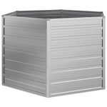 Casa si Gradina - Gradinarit si plante - Plante si ghivece - Ghivece si suporturi - Strat inaltat de gradina argintiu 129x77 cm otel galvanizat - Infinity.ro