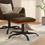 Casa si Gradina - Mobilier - Scaune si fotolii - Tabureti - Taburet, maro, 60x60x36 cm, textil si piele ecologica - Infinity.ro