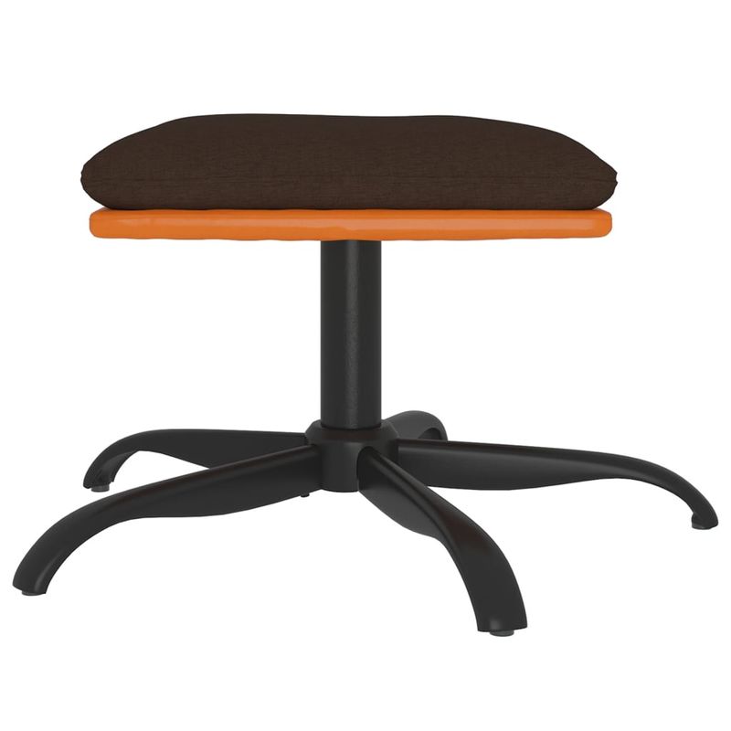 Casa si Gradina - Mobilier - Scaune si fotolii - Tabureti - Taburet, maro, 60x60x36 cm, textil si piele ecologica - Infinity.ro