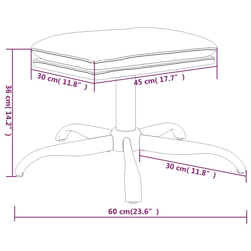Casa si Gradina - Mobilier - Scaune si fotolii - Tabureti - Taburet, maro, 60x60x36 cm, textil si piele ecologica - Infinity.ro