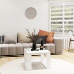 Casa si Gradina - Mobilier - Mese si birouri - Mese living - Masa laterala, alb, 50x50x35 cm, PAL - Infinity.ro