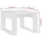Casa si Gradina - Mobilier - Mese si birouri - Mese living - Masa laterala, alb, 50x50x35 cm, PAL - Infinity.ro