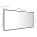 Casa si Gradina - Mobilier - Comode si corpuri - Masute de toaleta - Oglinda de baie cu LED, gri beton, 100x8,5x37 cm, acril - Infinity.ro