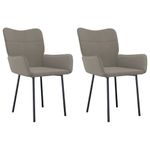 Casa si Gradina - Mobilier - Scaune si fotolii - Scaune - Scaune de bucatarie pivotante, 2 buc., gri deschis, catifea - Infinity.ro