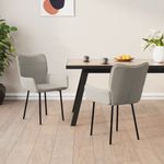 Casa si Gradina - Mobilier - Scaune si fotolii - Scaune - Scaune de bucatarie pivotante, 2 buc., gri deschis, catifea - Infinity.ro
