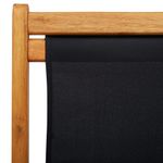 Casa si Gradina - Gradina si terasa - Mobilier exterior - Scaune si sezlonguri gradina - Scaun de plaja pliabil, negru, lemn de eucalipt si tesatura - Infinity.ro