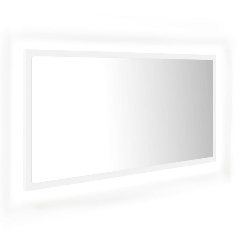 Casa si Gradina - Mobilier - Comode si corpuri - Masute de toaleta - Oglinda de baie cu LED, alb, 90x8,5x37 cm, acril - Infinity.ro
