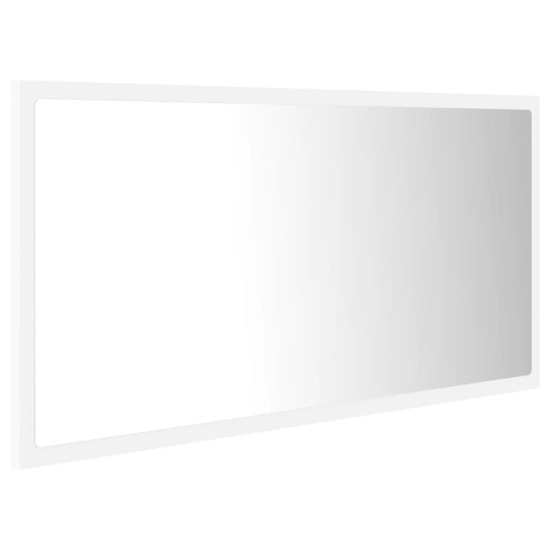 Casa si Gradina - Mobilier - Comode si corpuri - Masute de toaleta - Oglinda de baie cu LED, alb, 90x8,5x37 cm, acril - Infinity.ro