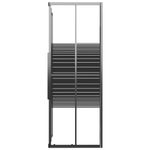 Casa si Gradina - Sanitare - Cazi si cabine de dus - Cabine dus - Cabina de dus cu dungi, negru, 90x70x180 cm, ESG - Infinity.ro