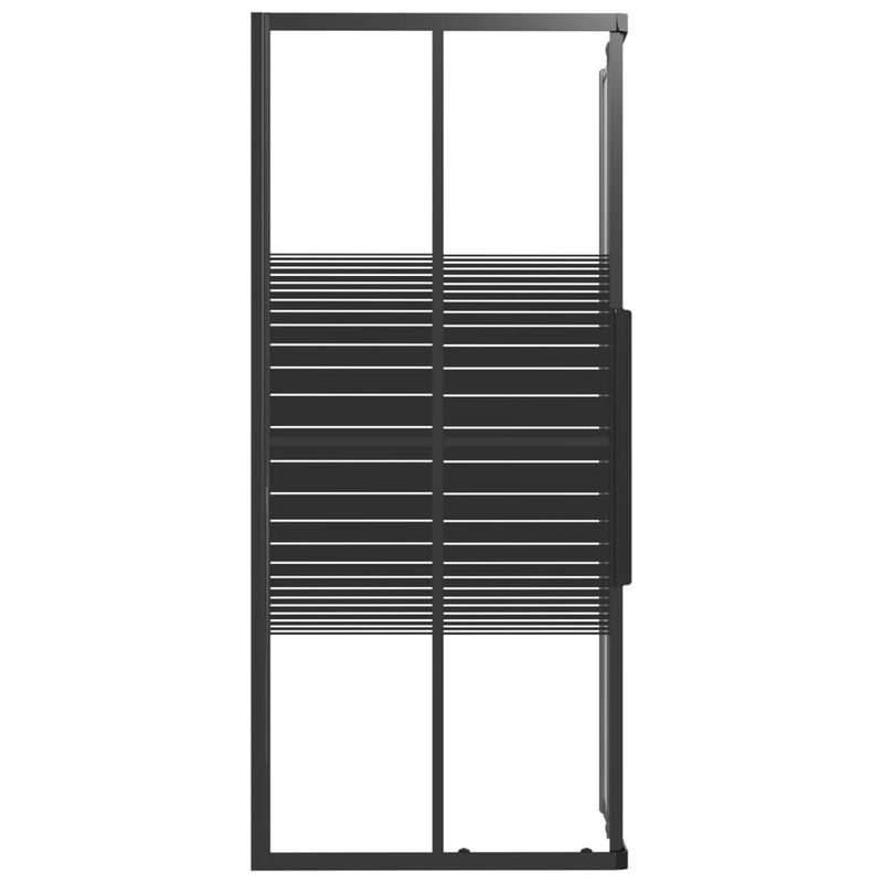 Casa si Gradina - Sanitare - Cazi si cabine de dus - Cabine dus - Cabina de dus cu dungi, negru, 90x70x180 cm, ESG - Infinity.ro