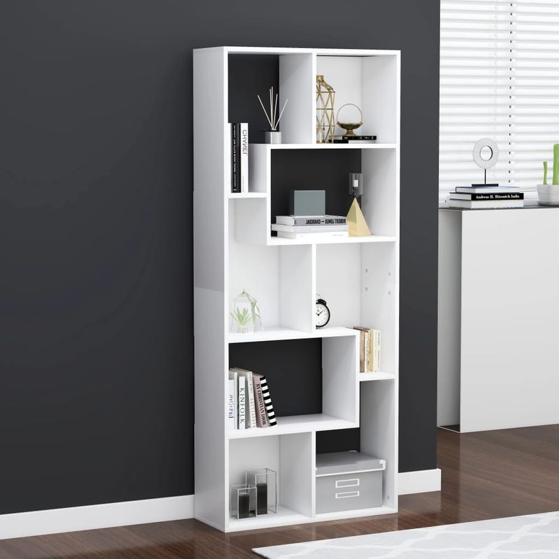 Casa si Gradina - Mobilier - Biblioteci si rafturi - Biblioteci - Biblioteca, alb, 67 x 24 x 161 cm, PAL - Infinity.ro