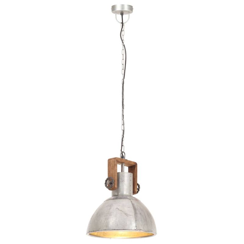 Casa si Gradina - Corpuri si surse de iluminat - Veioze si lampi - Lampi de veghe - Lampa suspendata industriala, 25 W, argintiu, rotund, 30 cm E27 - Infinity.ro