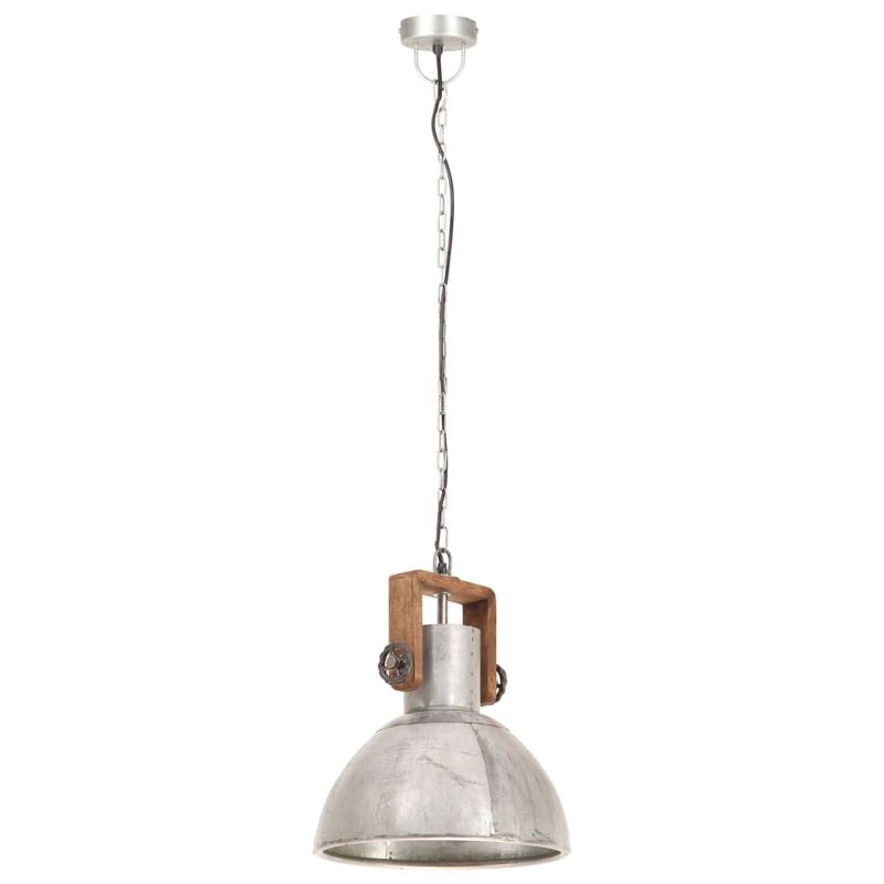 Casa si Gradina - Corpuri si surse de iluminat - Veioze si lampi - Lampi de veghe - Lampa suspendata industriala, 25 W, argintiu, rotund, 30 cm E27 - Infinity.ro