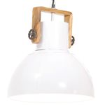 Casa si Gradina - Corpuri si surse de iluminat - Veioze si lampi - Lampi de veghe - Lampa suspendata industriala, 25 W, alb, 40 cm, E27, rotund - Infinity.ro