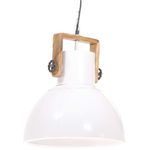 Casa si Gradina - Corpuri si surse de iluminat - Veioze si lampi - Lampi de veghe - Lampa suspendata industriala, 25 W, alb, 40 cm, E27, rotund - Infinity.ro