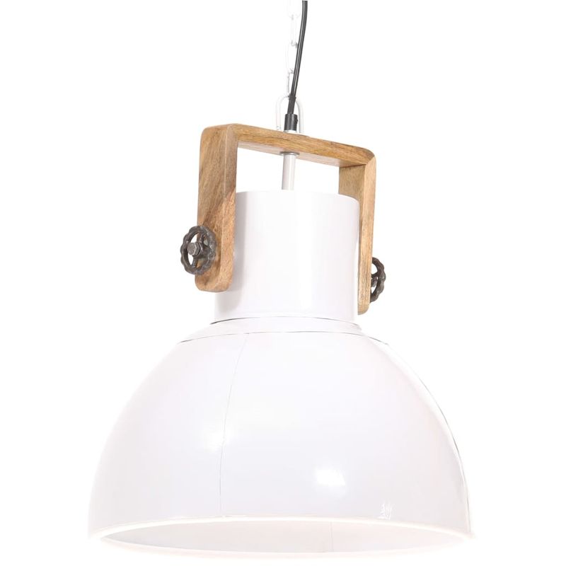 Casa si Gradina - Corpuri si surse de iluminat - Veioze si lampi - Lampi de veghe - Lampa suspendata industriala, 25 W, alb, 40 cm, E27, rotund - Infinity.ro