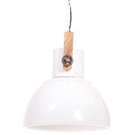 Casa si Gradina - Corpuri si surse de iluminat - Veioze si lampi - Lampi de veghe - Lampa suspendata industriala, 25 W, alb, 40 cm, E27, rotund - Infinity.ro