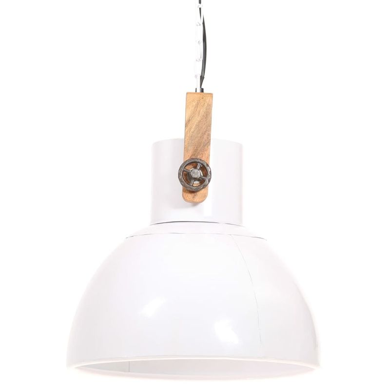 Casa si Gradina - Corpuri si surse de iluminat - Veioze si lampi - Lampi de veghe - Lampa suspendata industriala, 25 W, alb, 40 cm, E27, rotund - Infinity.ro