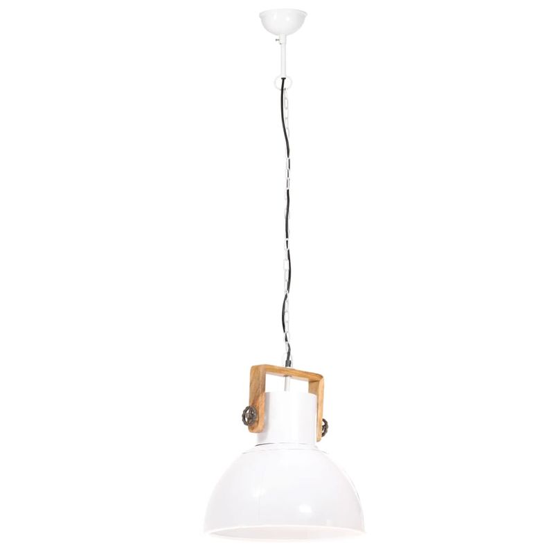 Casa si Gradina - Corpuri si surse de iluminat - Veioze si lampi - Lampi de veghe - Lampa suspendata industriala, 25 W, alb, 40 cm, E27, rotund - Infinity.ro