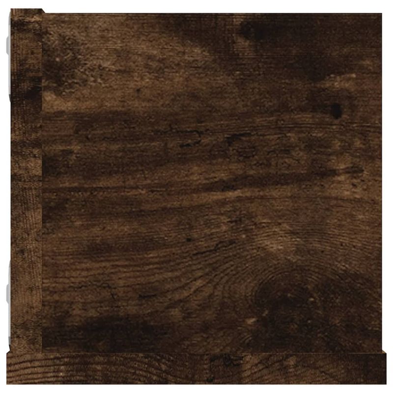 Casa si Gradina - Mobilier - Biblioteci si rafturi - Rafturi - Raft de perete pentru CD-uri, stejar fumuriu, 100x18x18 cm, lemn - Infinity.ro