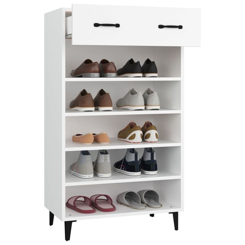 Casa si Gradina - Mobilier - Organizare si depozitare - Organizator incaltaminte - Pantofar, alb, 60x35x105 cm, lemn compozit - Infinity.ro