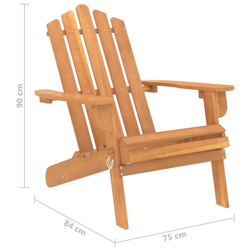 Casa si Gradina - Gradina si terasa - Mobilier exterior - Scaune si sezlonguri gradina - Scaun de gradina Adirondack, lemn masiv acacia - Infinity.ro