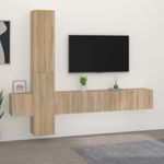 Casa si Gradina - Mobilier - Seturi de mobilier - Seturi living - Set dulap TV, 5 piese, stejar sonoma, lemn prelucrat - Infinity.ro