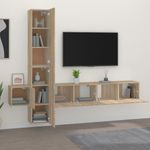 Casa si Gradina - Mobilier - Seturi de mobilier - Seturi living - Set dulap TV, 5 piese, stejar sonoma, lemn prelucrat - Infinity.ro