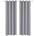 Casa si Gradina - Textile si covoare - Perdele si draperii - Perdele - Draperii opace cu inele metalice, 2 buc., gri, 135 x 245 cm - Infinity.ro