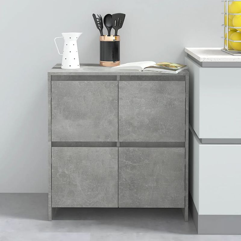 Casa si Gradina - Mobilier - Comode si corpuri - Comode - Servanta, gri beton, 70x41x75 cm, lemn prelucrat - Infinity.ro