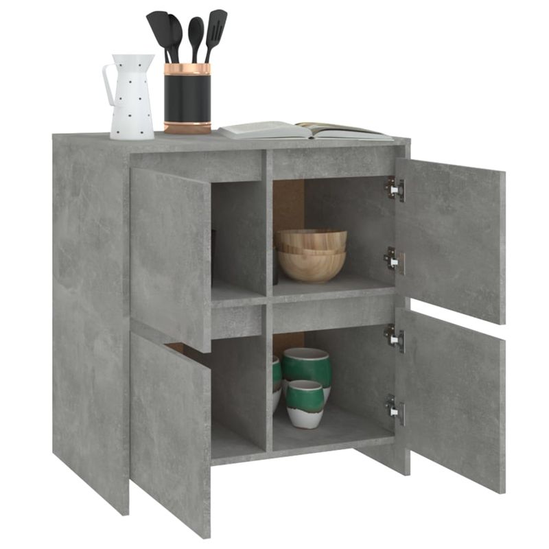Casa si Gradina - Mobilier - Comode si corpuri - Comode - Servanta, gri beton, 70x41x75 cm, lemn prelucrat - Infinity.ro
