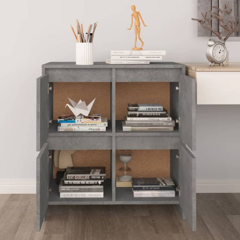 Casa si Gradina - Mobilier - Comode si corpuri - Comode - Servanta, gri beton, 70x41x75 cm, lemn prelucrat - Infinity.ro