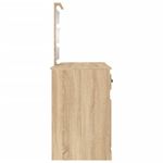 Casa si Gradina - Mobilier - Comode si corpuri - Masute de toaleta - Masa de toaleta cu LED, stejar sonoma, 130x50x132,5 cm - Infinity.ro