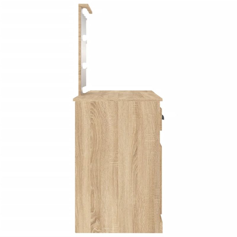 Casa si Gradina - Mobilier - Comode si corpuri - Masute de toaleta - Masa de toaleta cu LED, stejar sonoma, 130x50x132,5 cm - Infinity.ro
