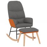Casa si Gradina - Gradina si terasa - Balansoare si hamace - Balansoare - Scaun balansoar cu taburet, gri deschis, textil - Infinity.ro