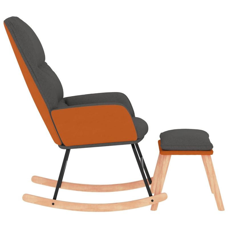 Casa si Gradina - Gradina si terasa - Balansoare si hamace - Balansoare - Scaun balansoar cu taburet, gri deschis, textil - Infinity.ro