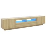 Casa si Gradina - Mobilier - Comode si corpuri - Comode - Comoda TV cu lumini LED, stejar sonoma, 200x35x40 cm - Infinity.ro