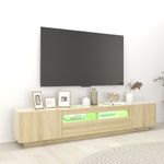 Casa si Gradina - Mobilier - Comode si corpuri - Comode - Comoda TV cu lumini LED, stejar sonoma, 200x35x40 cm - Infinity.ro