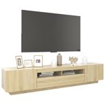 Casa si Gradina - Mobilier - Comode si corpuri - Comode - Comoda TV cu lumini LED, stejar sonoma, 200x35x40 cm - Infinity.ro