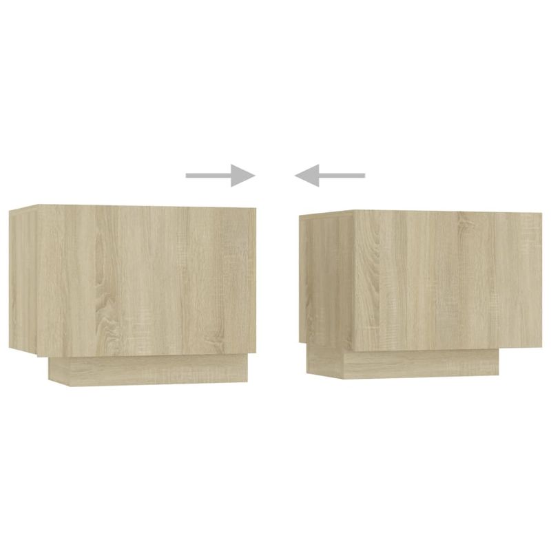 Casa si Gradina - Mobilier - Comode si corpuri - Comode - Comoda TV cu lumini LED, stejar sonoma, 200x35x40 cm - Infinity.ro